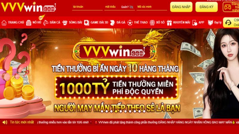 Đăng nhập VVVWin trên máy tính và điện thoại